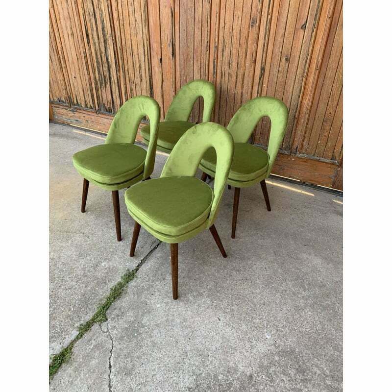 Set Of 4 Mid Century Dining Chairs By Antonín šuman For Tatra Nábytok, 1960s photo furniture