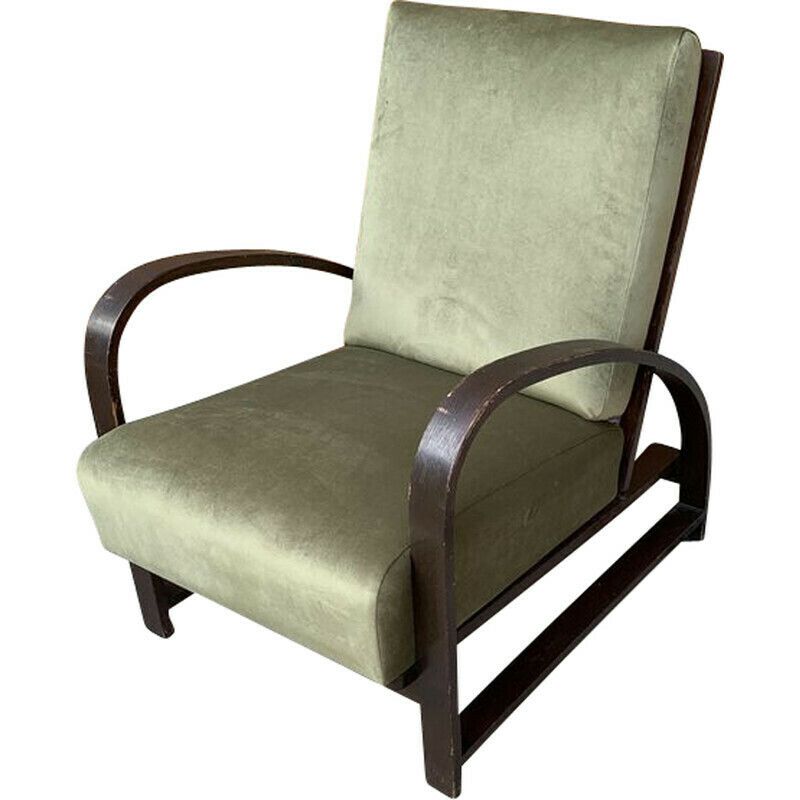 Vintage Lounge Chair By Jindřich Halabala, 1930s