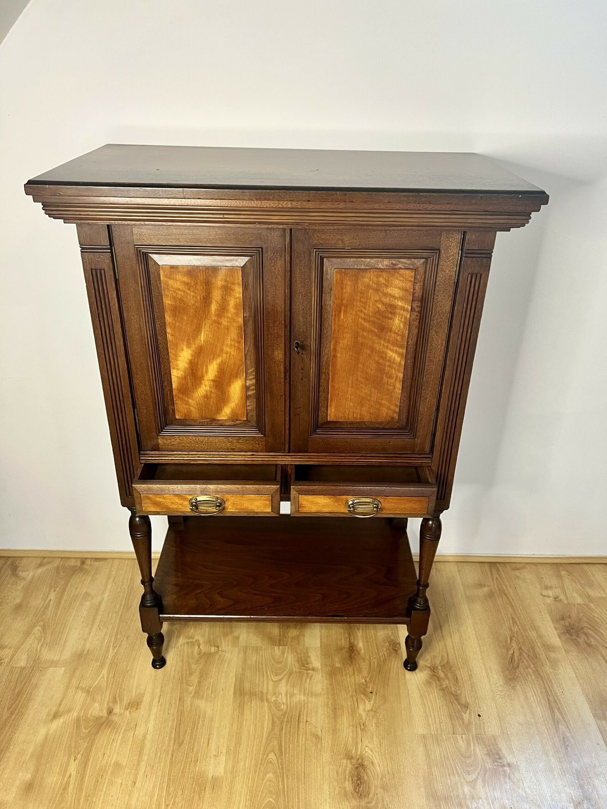 Victorian Quality Mahogany And Satinwood Side Cabinet photo furniture