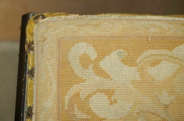 photo buy Antique French Circa 1880 Original Embroidered Upholstery Floral Linen Trunk