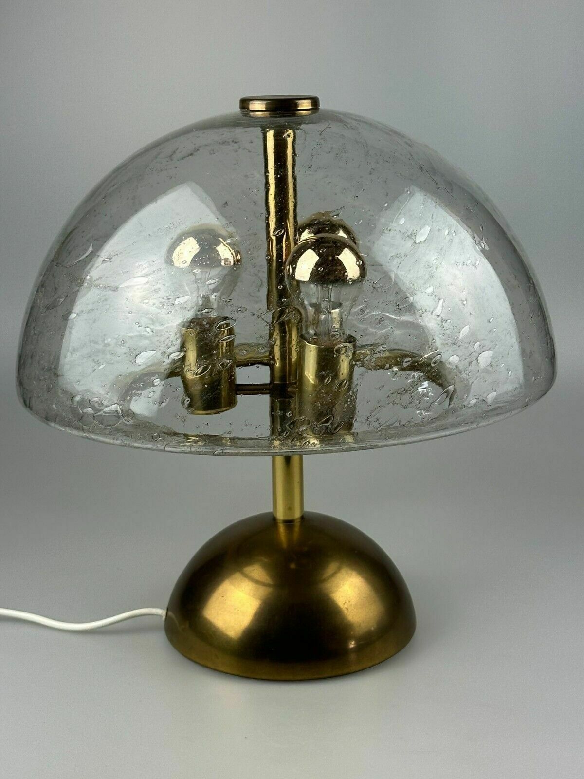 photo buy 60s 70s Table Lamp By Doria Leuchten Germany Glass & Brass Space Age