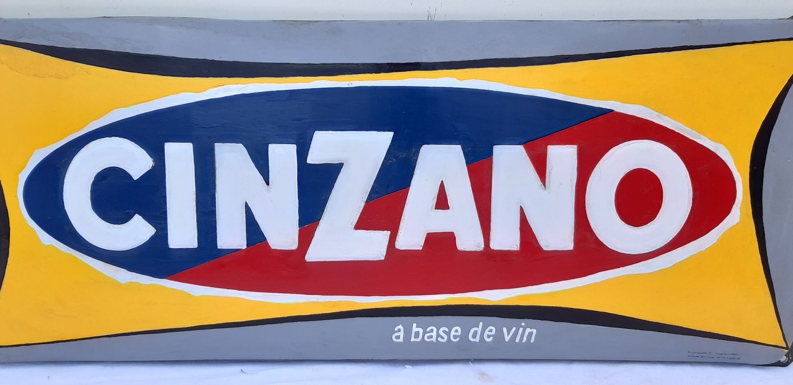 Cinzano Enamel Plate, 1930s, Vintage photo Home Decor