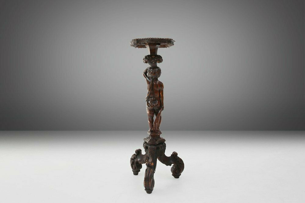 Vintage Pedestal Table With Putti, 1850s photo Home Decor