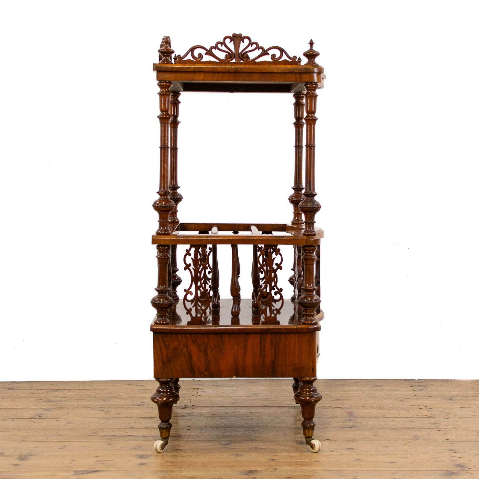 Victorian Walnut Canterbury Whatnot photo for sale