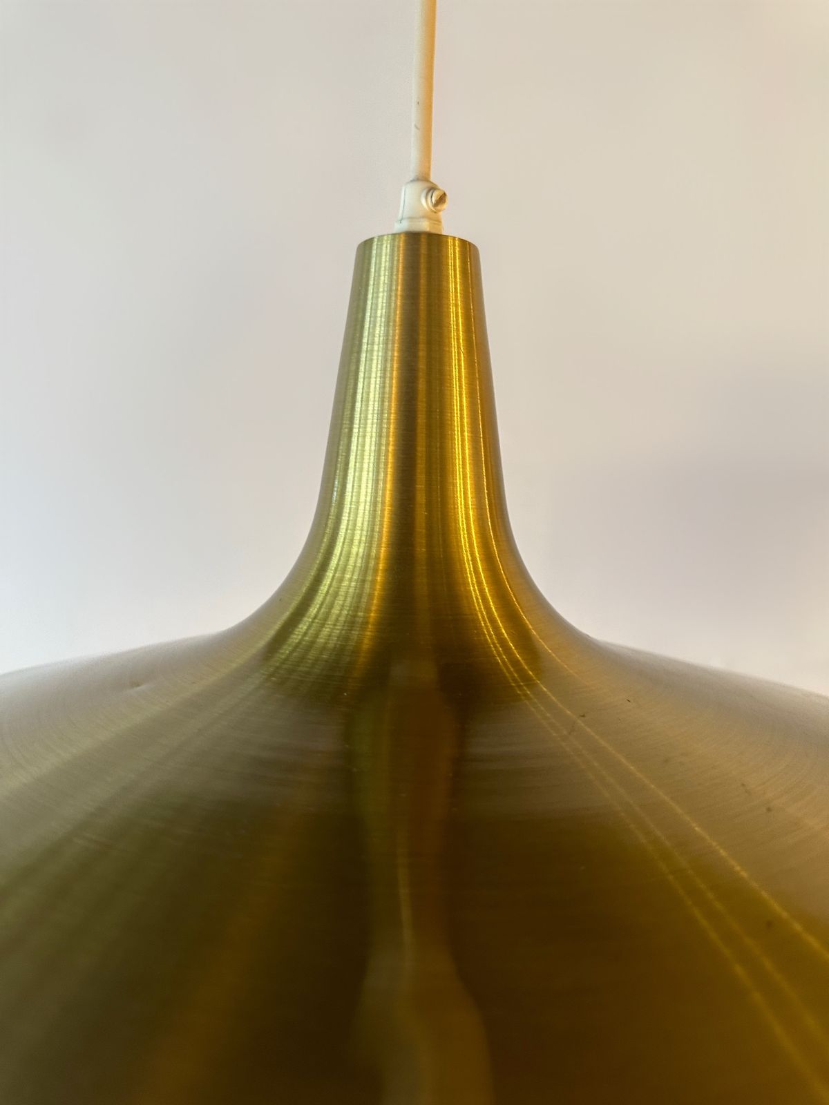 Space Age Brushed Brass Lamp By Carl Fagerland For Orrefors Of Sweden, 1954 photo for sale