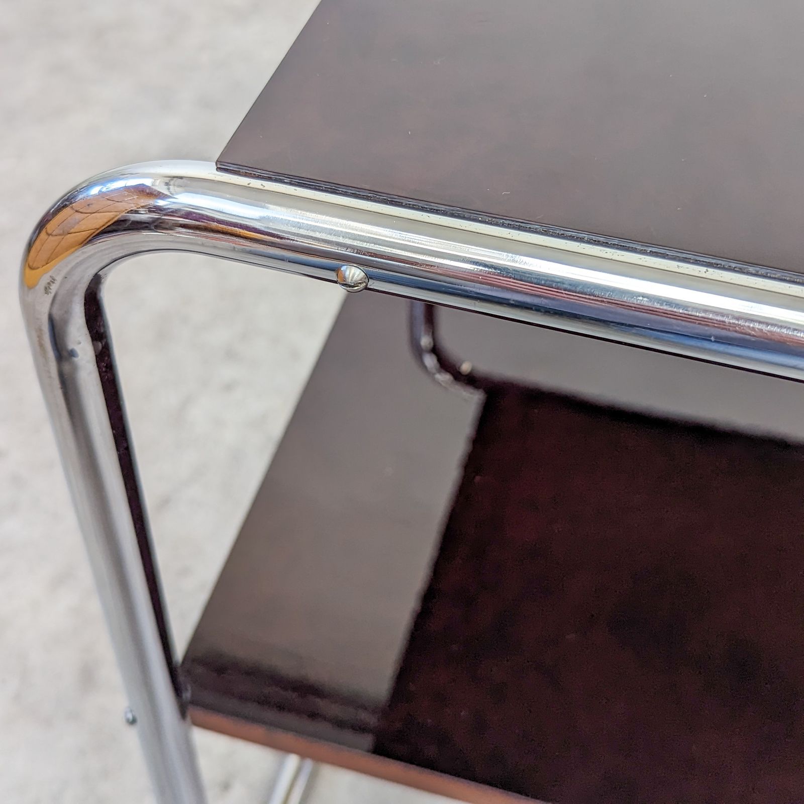 photo furniture Rare Bauhaus Tubular Steel Side Table By Marcel Breuer