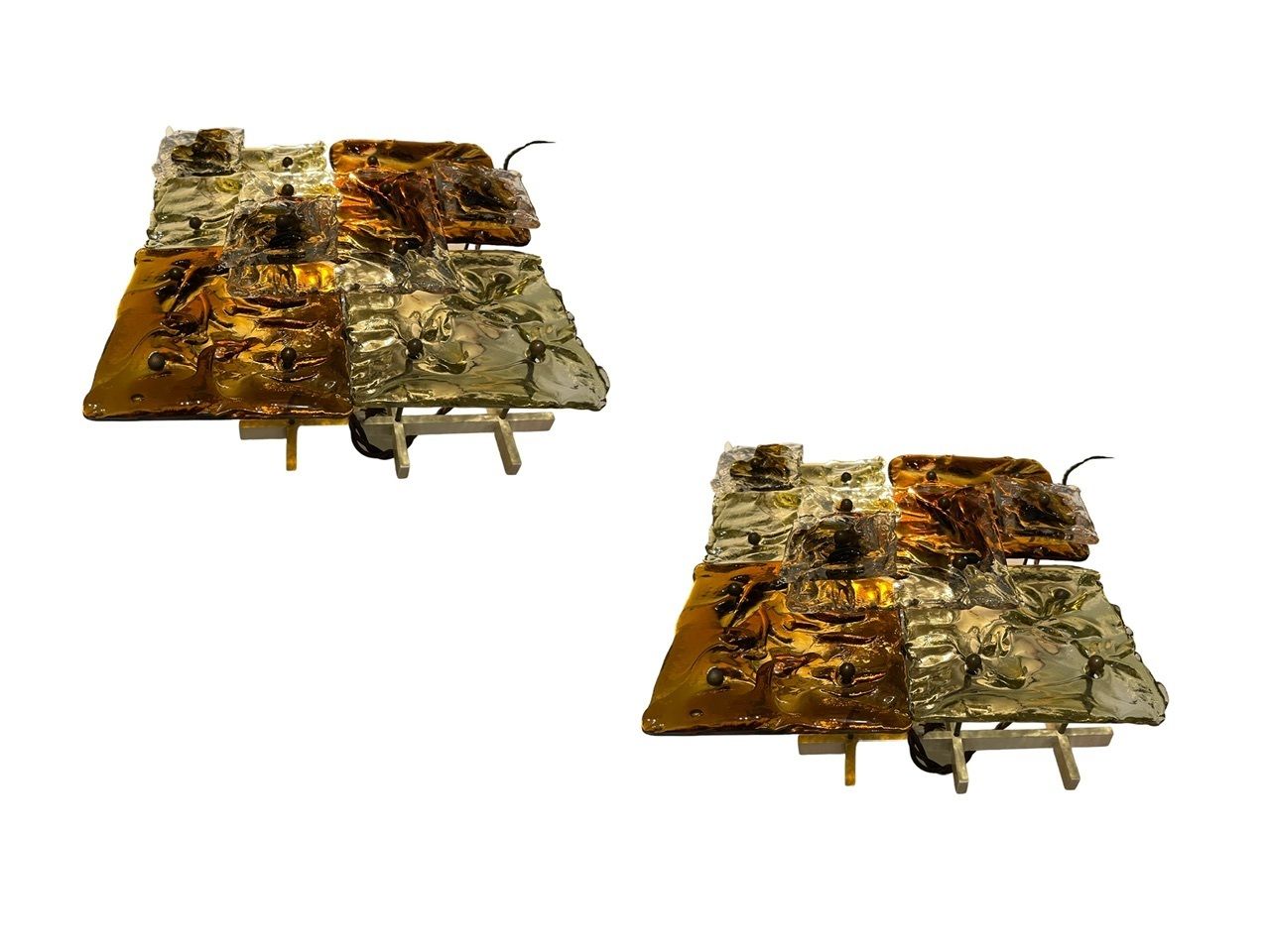 Murano Glass Sconces Set Of 2 Model Patchwork By Ludovico De Santillana For Venini photo furniture