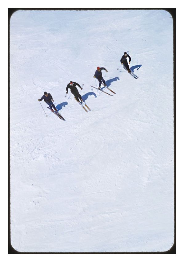 On The Piste By Toni Frissell Archival Pigment Print Oversize Framed In White photo furniture