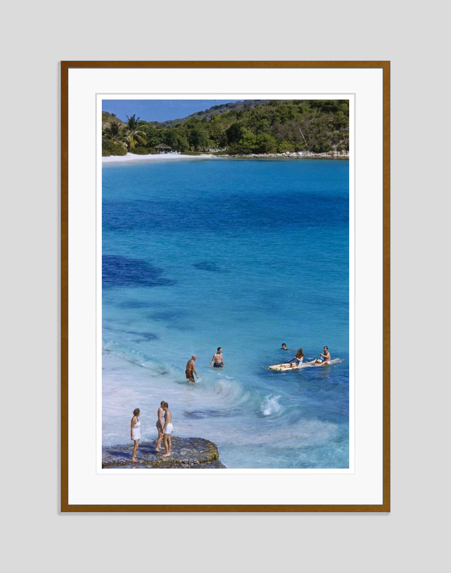 Rafting At The Mill Reef By Toni Frissell Archival Pigment Print Oversize Framed In Brown