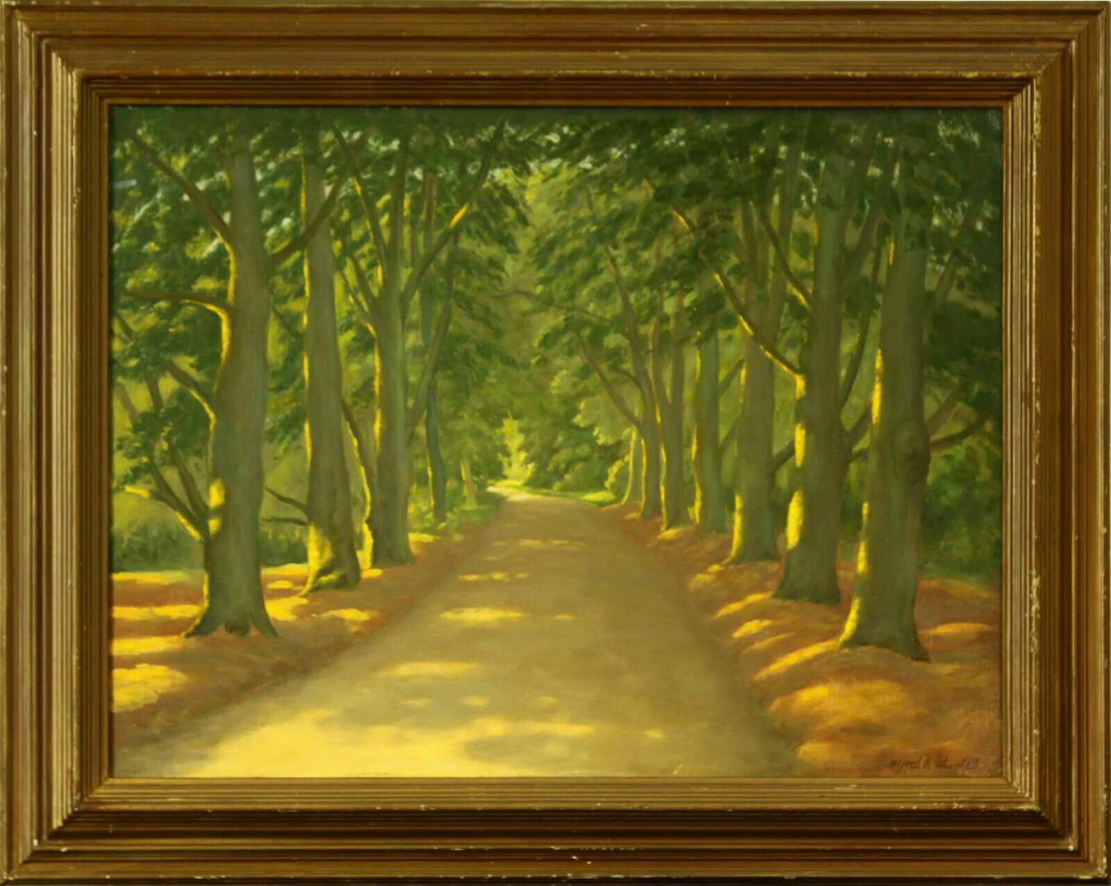 Oil On Canvas By Alfred Richard Blundell. Countryside Pathway
