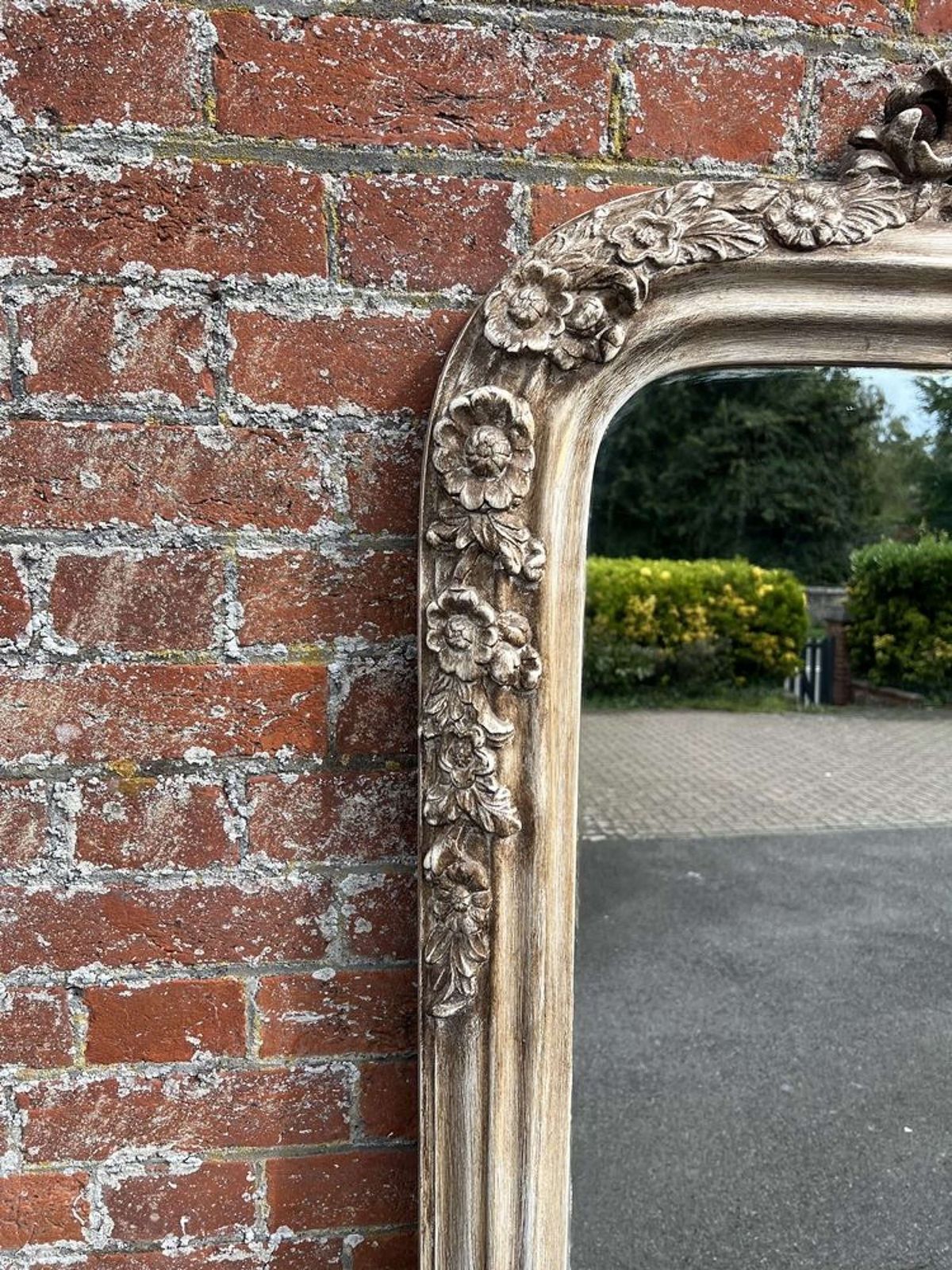 An Exceptional Large Early 20th C French Ornate Painted Mirror. photo furniture