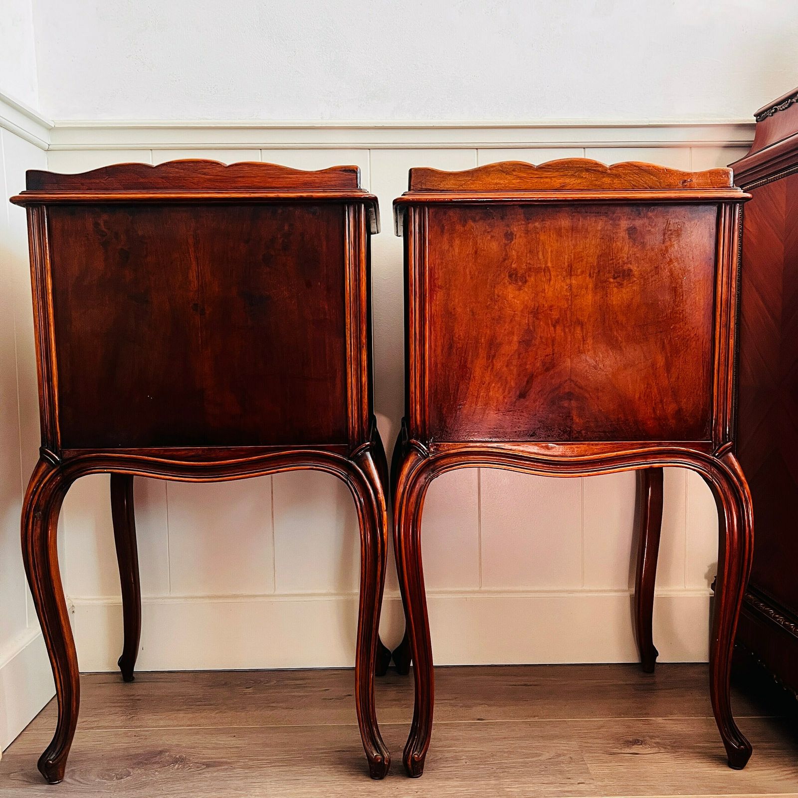 French Country Bedside Cabinets: Vintage Pair Of Nightstands With Drawers For Storage And Style, A Must Have photo buy