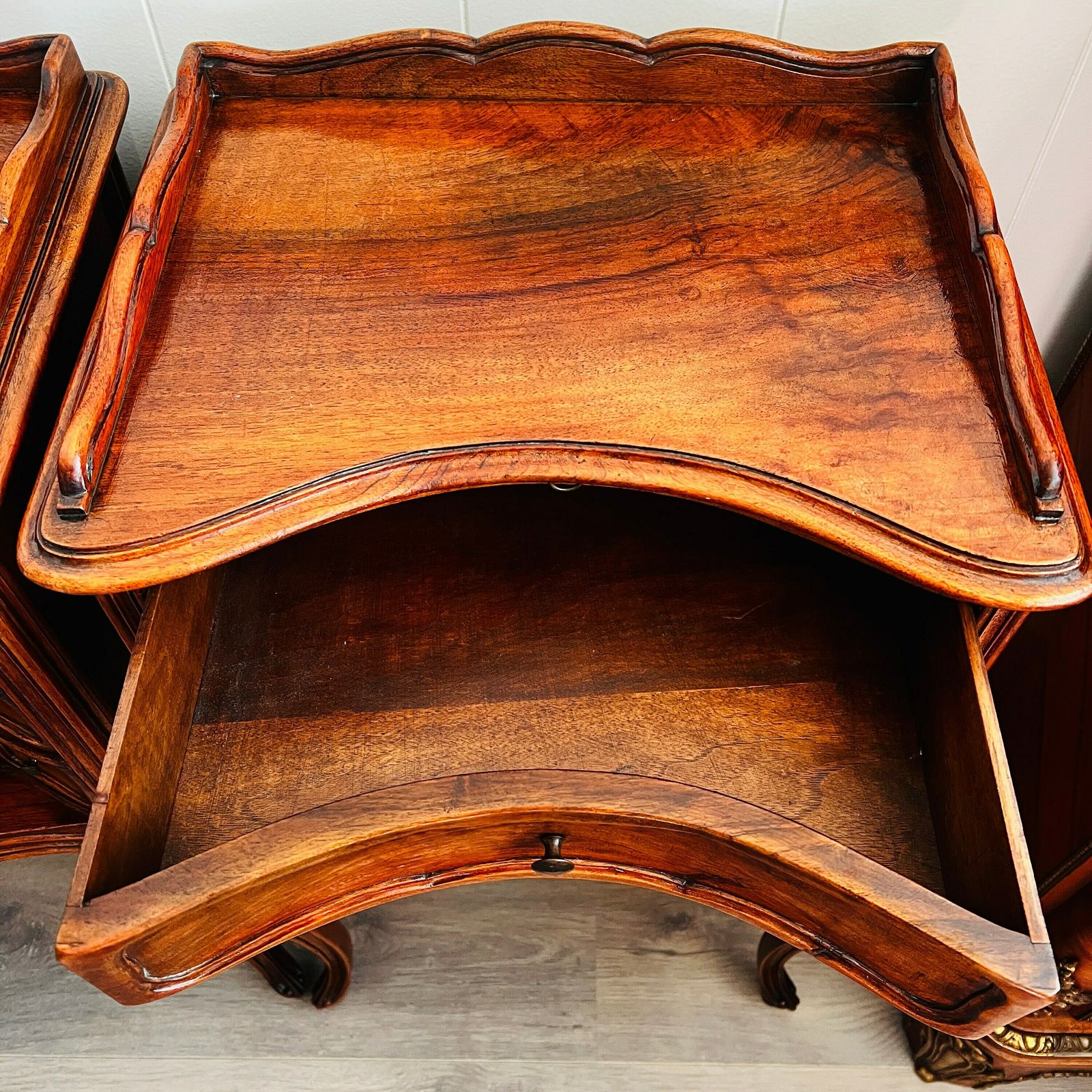 photo furniture French Country Bedside Cabinets: Vintage Pair Of Nightstands With Drawers For Storage And Style, A Must Have