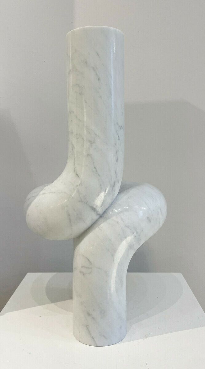 Contemporary Belgian White Marble Sculpture By Piet Van Loocke photo for sale