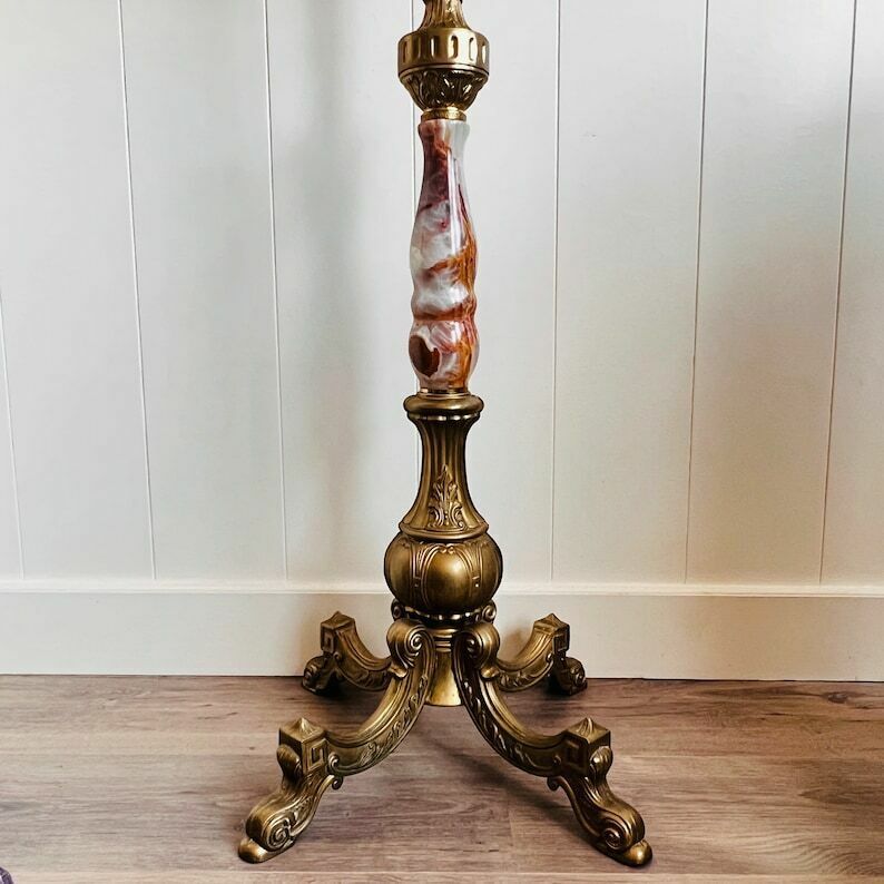 Tall Mid Century Hall Free Stand Superb Marble Coat Rack Italian Hallway Rack Hollywood Regency Style photo Home Decor