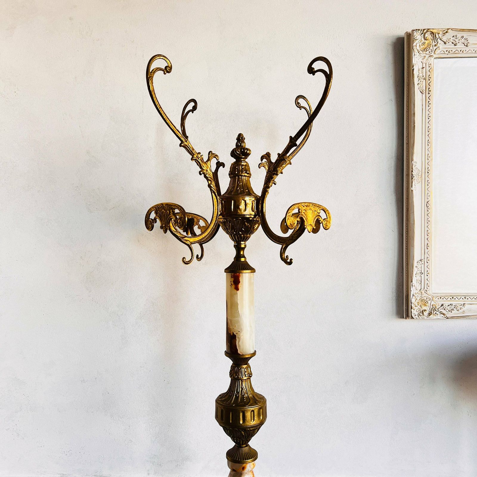 photo furniture Mid Century Hall Free Stand Superb Marble Coat Rack Italian Hallway Rack Hollywood Regency Style