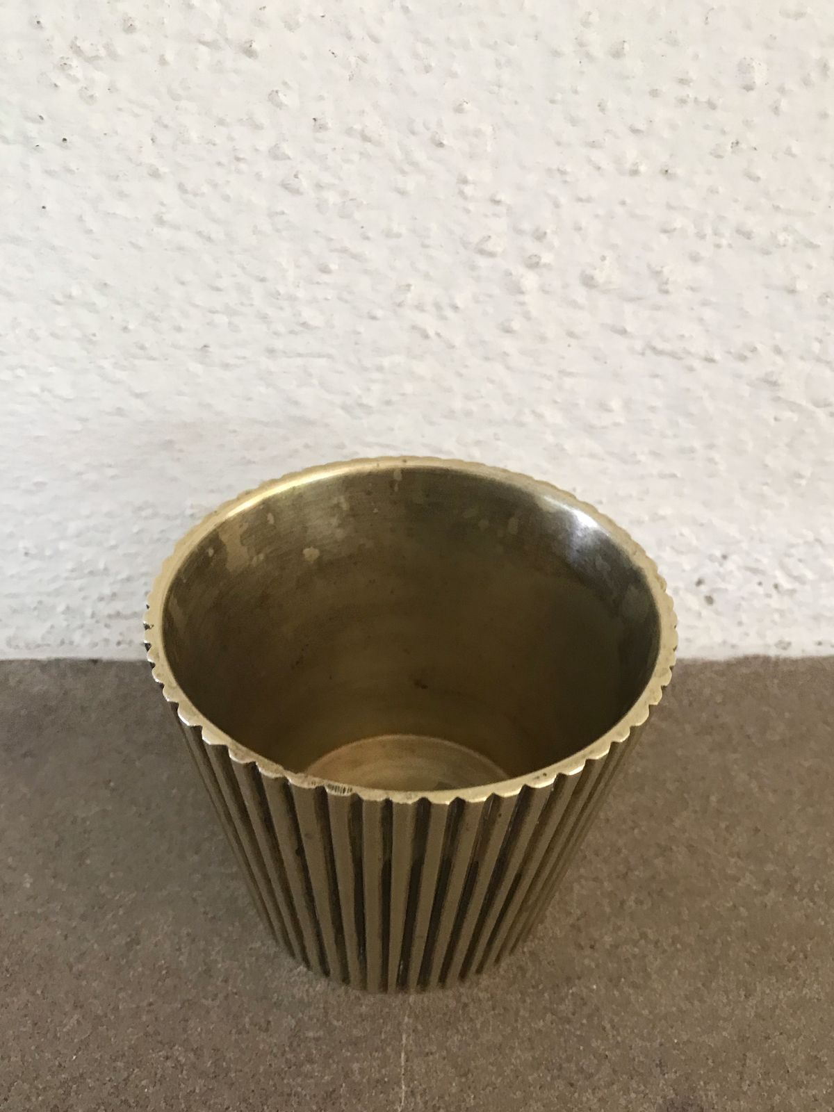 Scandinavian Brass Vase 1950s, Vintage photo furniture