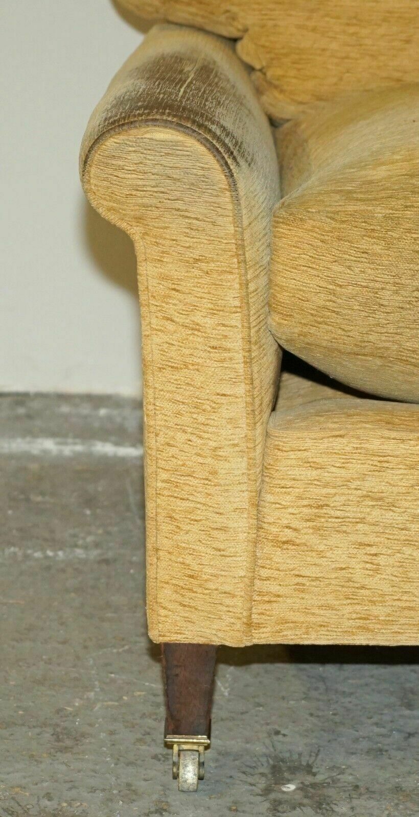 Comfortable Howard & Son's Victorian 2 3 Seat Sofa For Reupholstery Restoration photo vintage