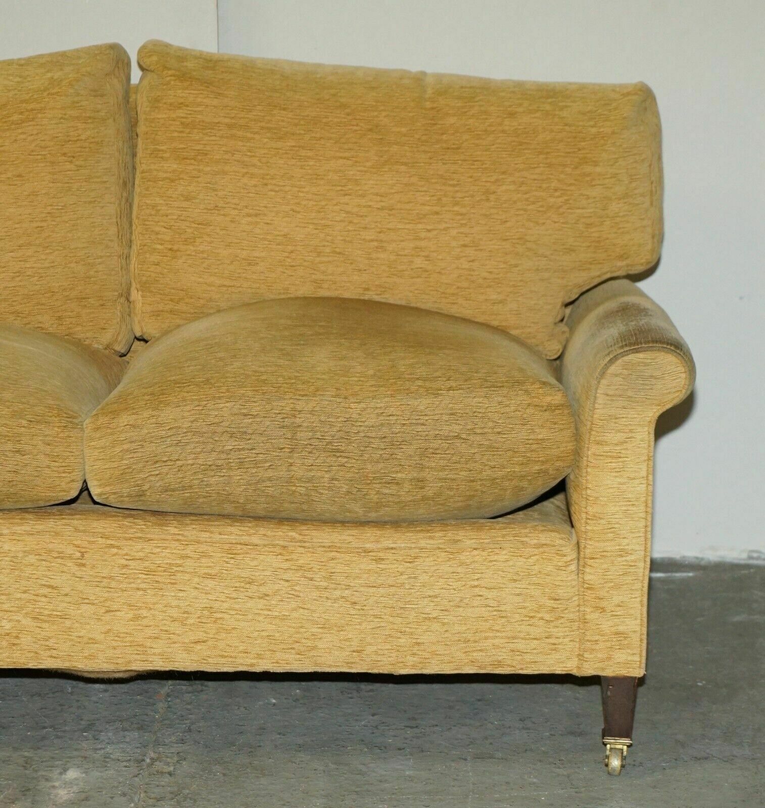 Furniture Comfortable Howard & Son's Victorian 2 3 Seat Sofa For Reupholstery Restoration photo