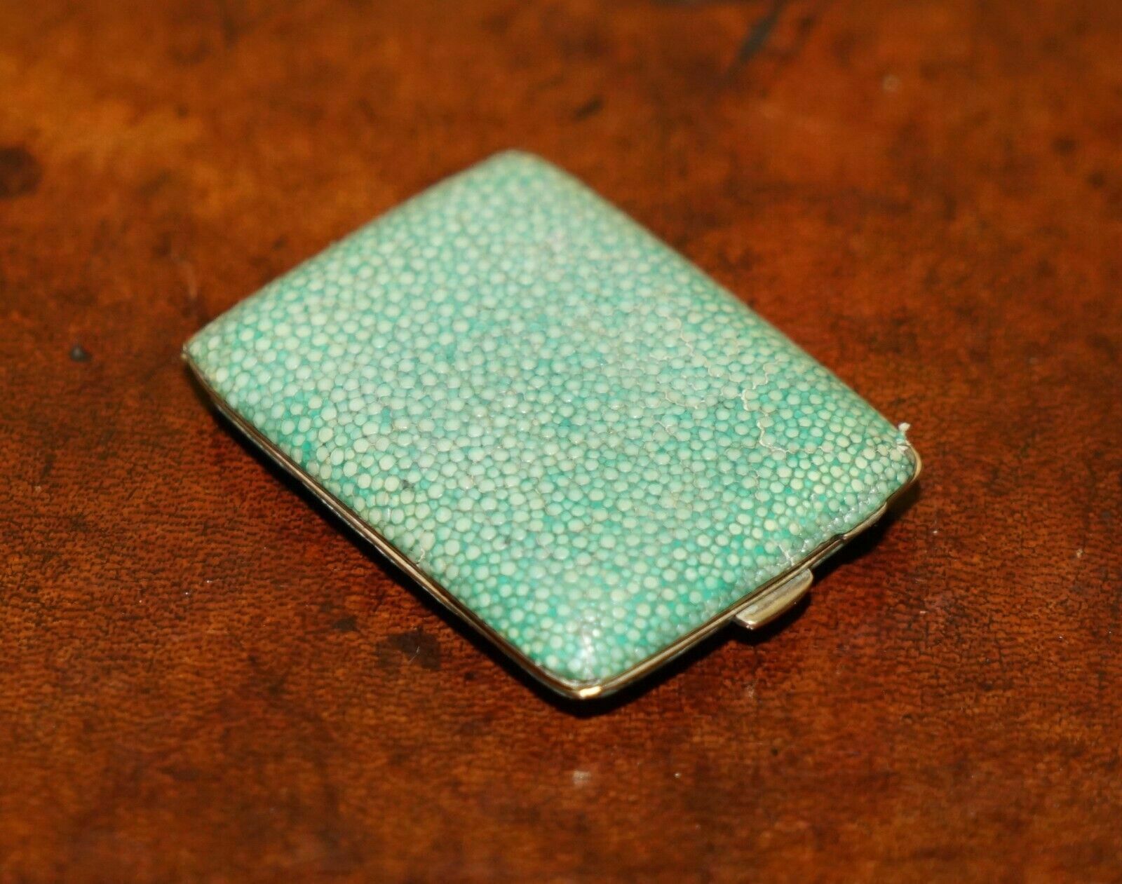 photo buy Lovely Antique Victorian Shagreen Shark Skin Vesta Case For Small Matches Etc