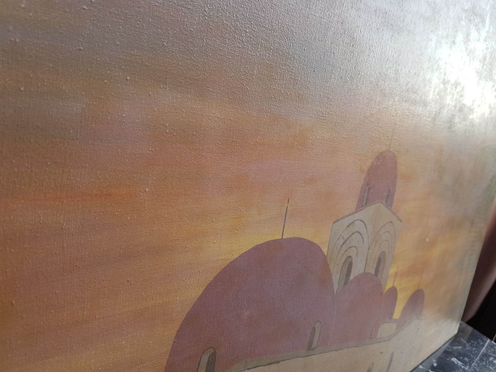 Religious Motive   Oil On Canvas Signed By Porcelli photo vinterior