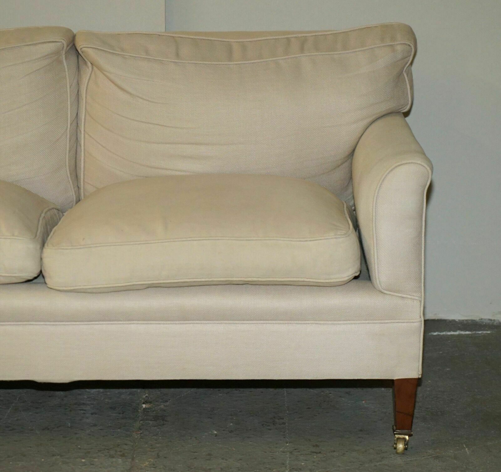 photo for sale Antique Victorian 1880 Howard & Son Two Seat Sofa Stamped Ready For Upholstery