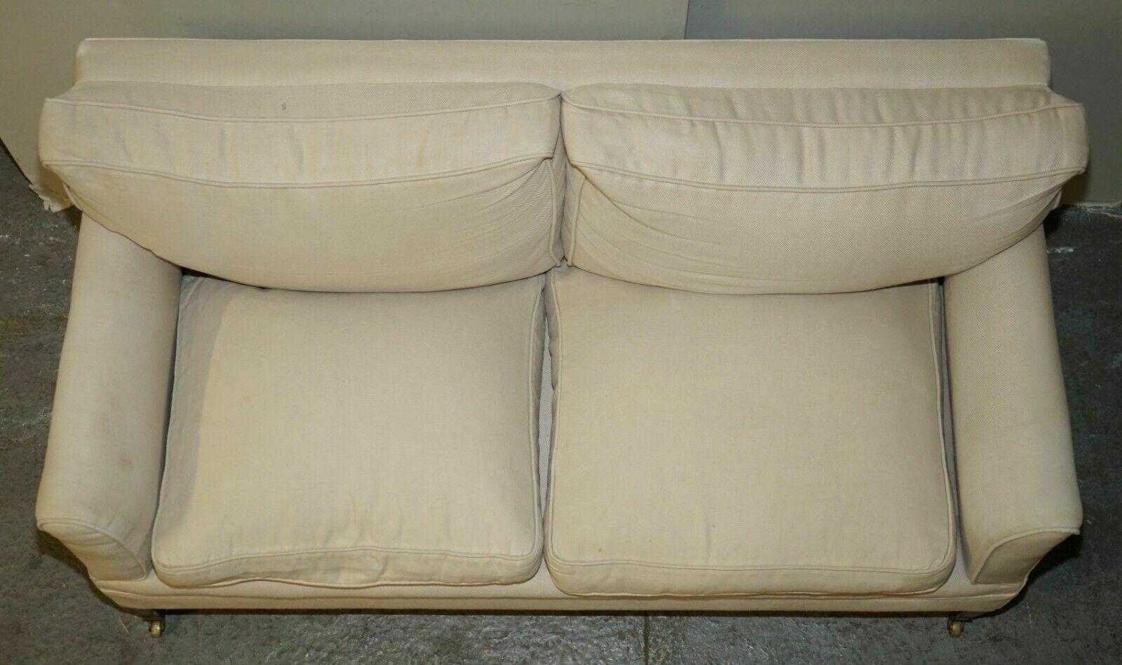 photo buy Antique Victorian 1880 Howard & Son Two Seat Sofa Stamped Ready For Upholstery
