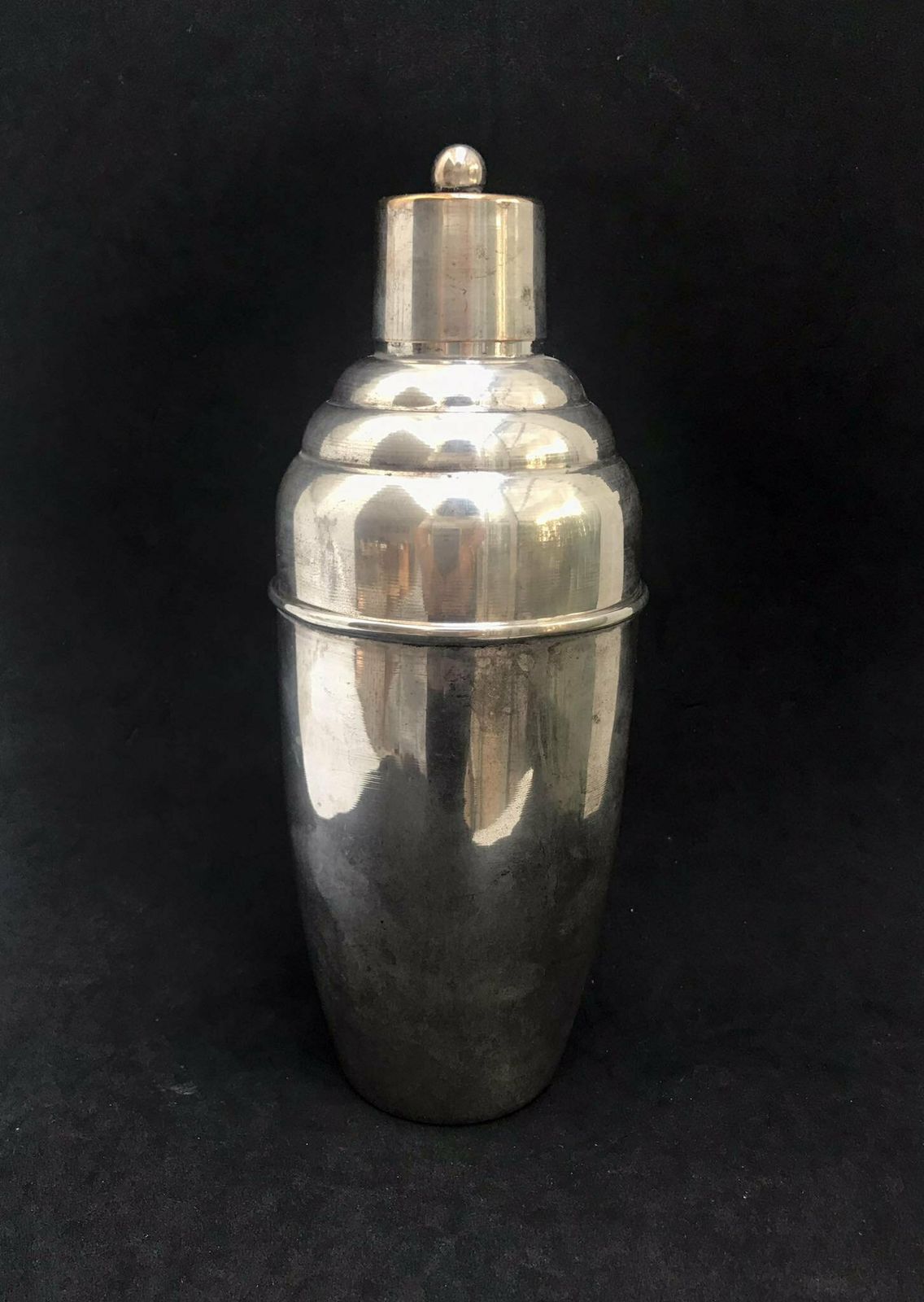 Cocktail Shaker Vintage Art Deco Silver Plated Metal, Bar Accessories, Martini Shaker, Vintage Bar Ware, Cocktail Shaker Silver photo furniture