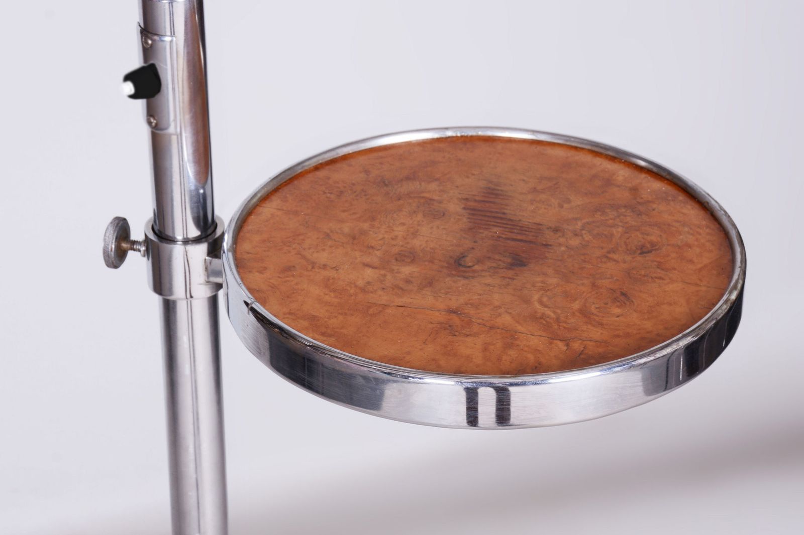 Restored Bauhaus Floor Lamp, Hynek Gottwald, Chrome Plated Steel, Czechia photo 1150.0