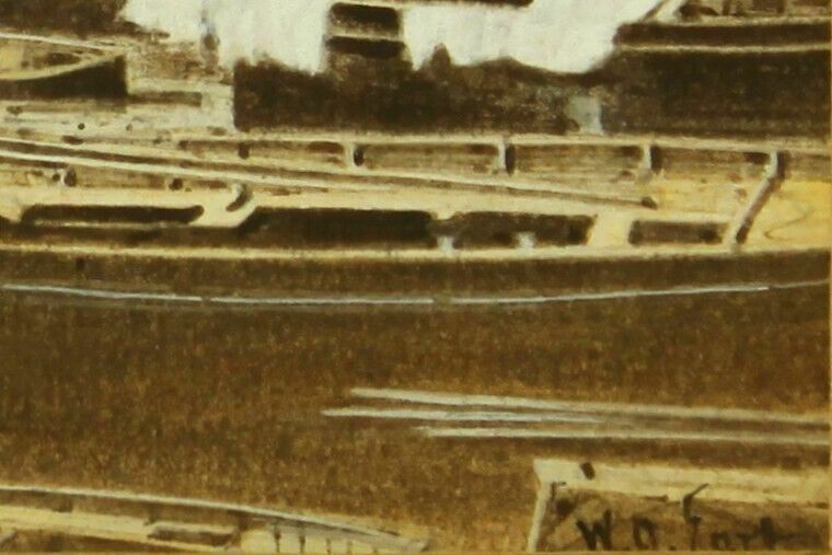 Watercolour By William A Earp. Titled "The West Pier, Brighton" photo for sale