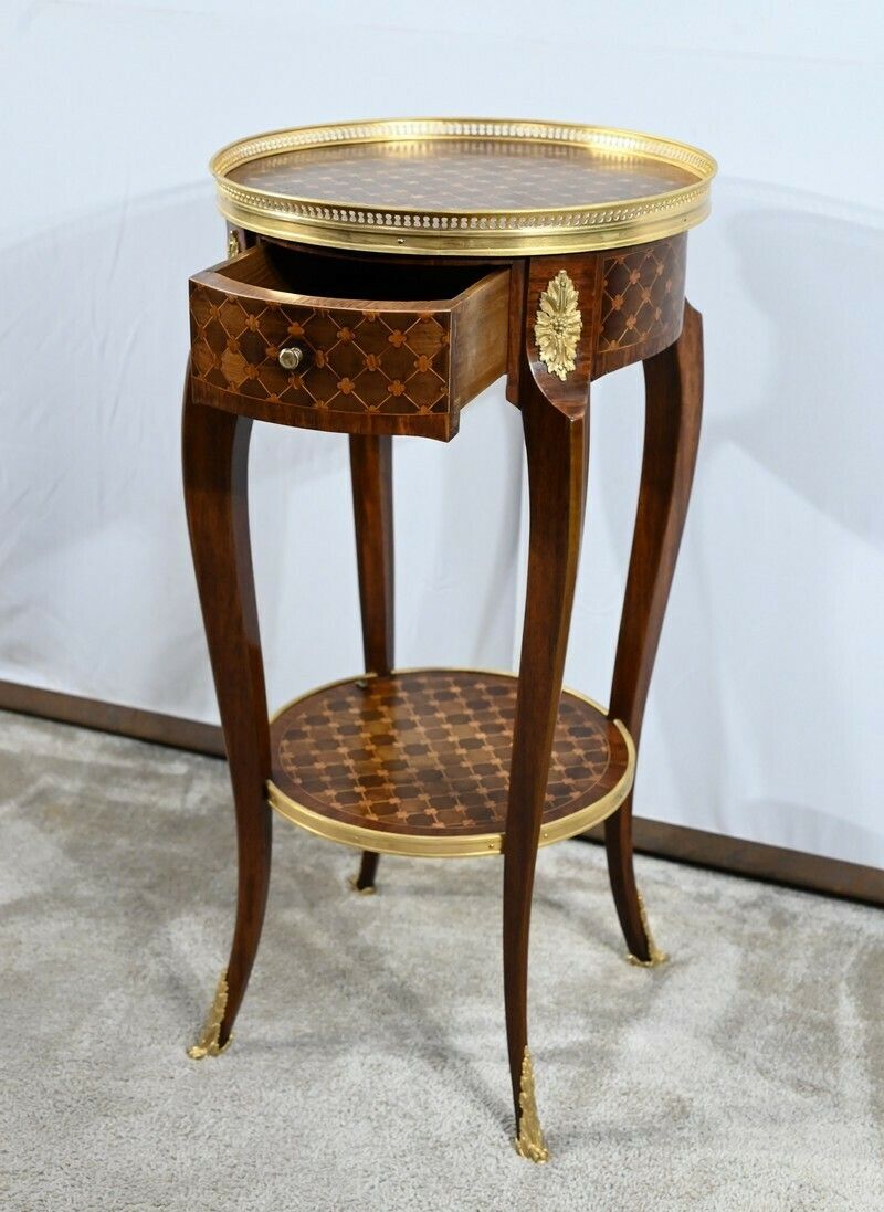 Small Living Room Table In Rosewood And Mahogany, Louis XV/Louis XVI Style, Early 20th Century photo Furniture
