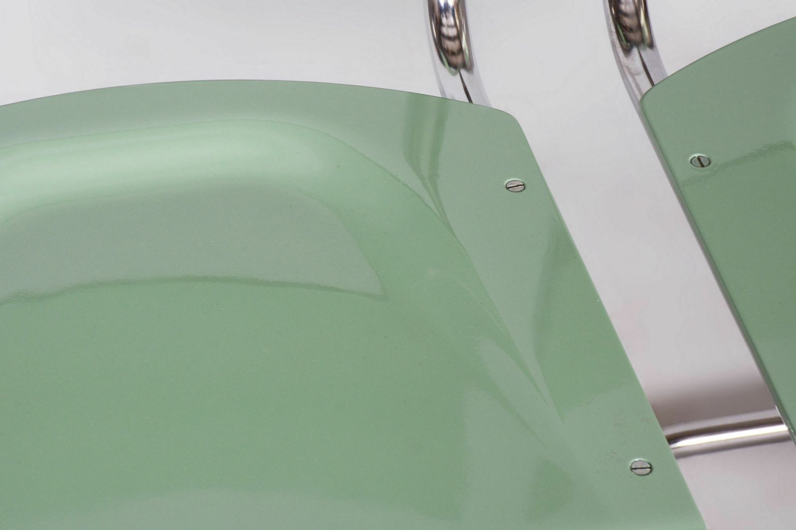 Restored Bauhaus Pair Of Chairs, Mart Stam, Robert Slezak, Chrome Plated Steel, Czechia, 1930s photo 950.0