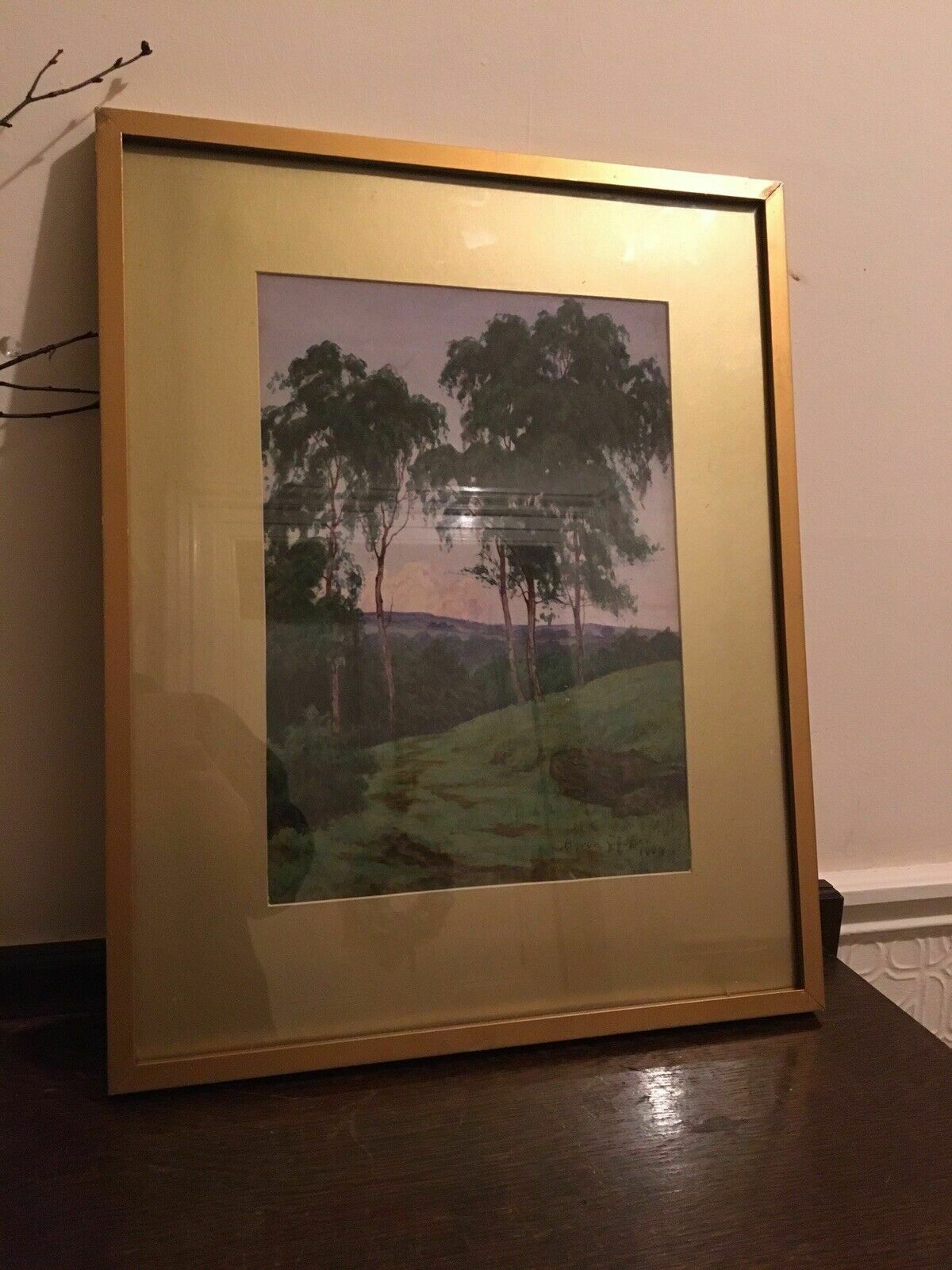 English Landscape Watercolour 1884 Byron Cooper Victorian Romanticism