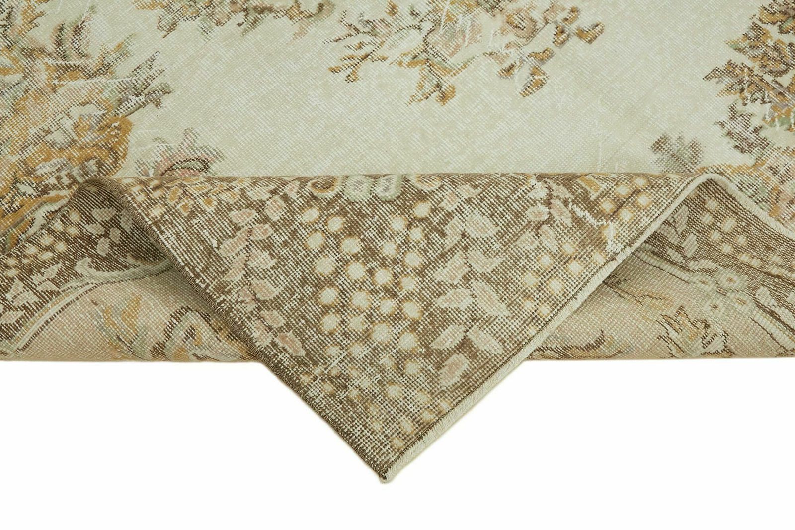 Textiles Handmade Beige Turkish Vintage Area Rug ( 214 Cm X 315 Cm ) photo