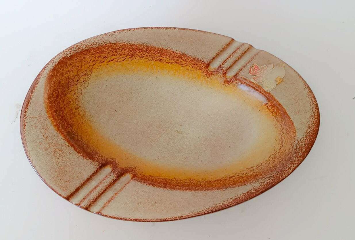 Particular Ceramic Ashtray Centerpiece Bertoncello Futurist Space Age Rigon Italian Vintage Design photo for sale