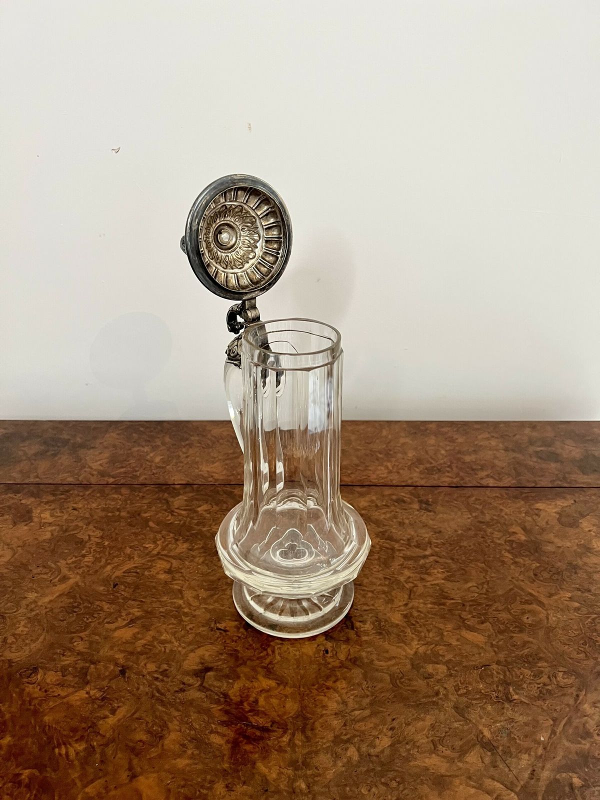 photo furniture Unusual Antique Glass And Silver Plated German Claret Jug