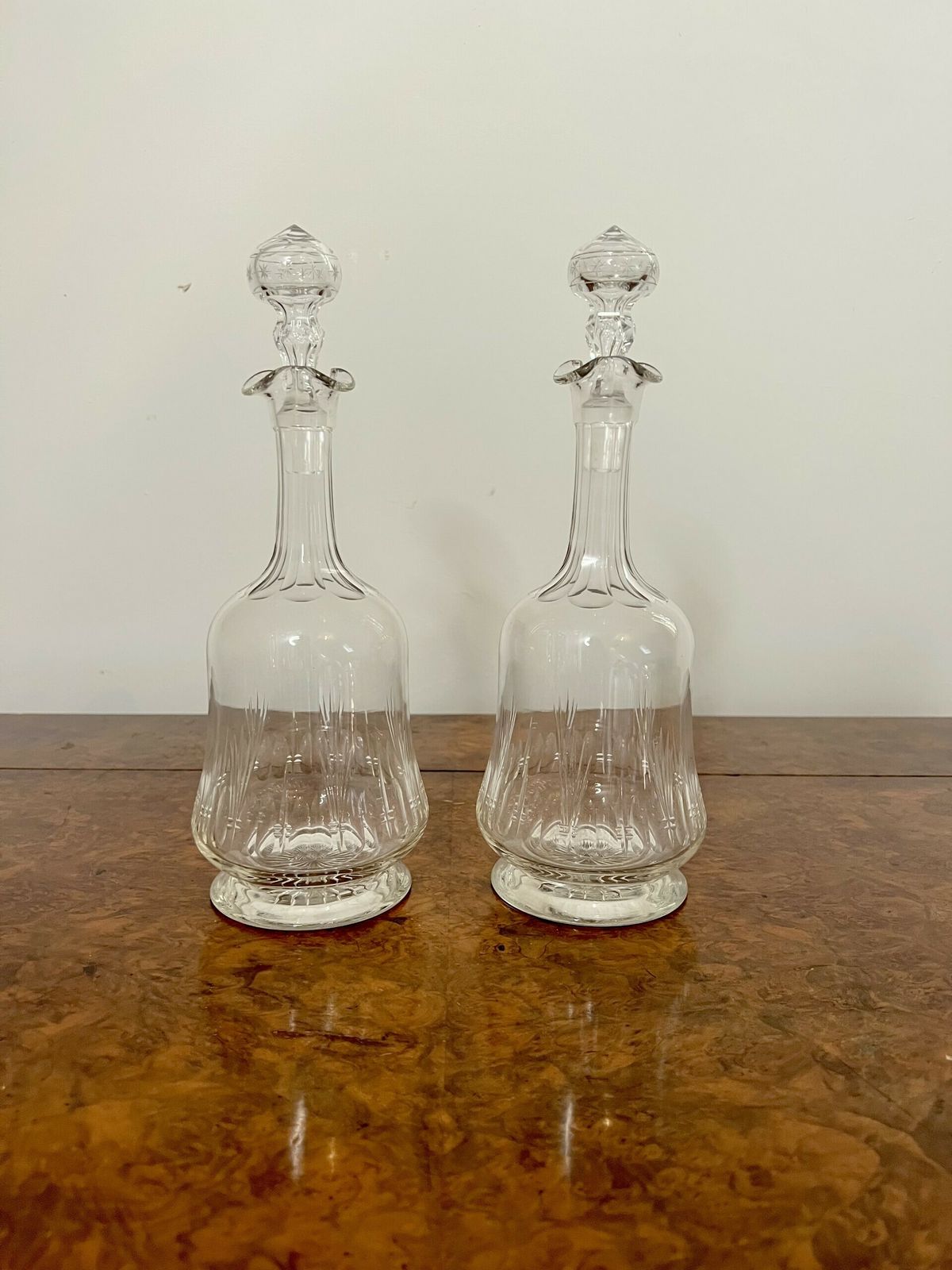 Elegant Pair Of Quality Victorian Decanters photo for sale