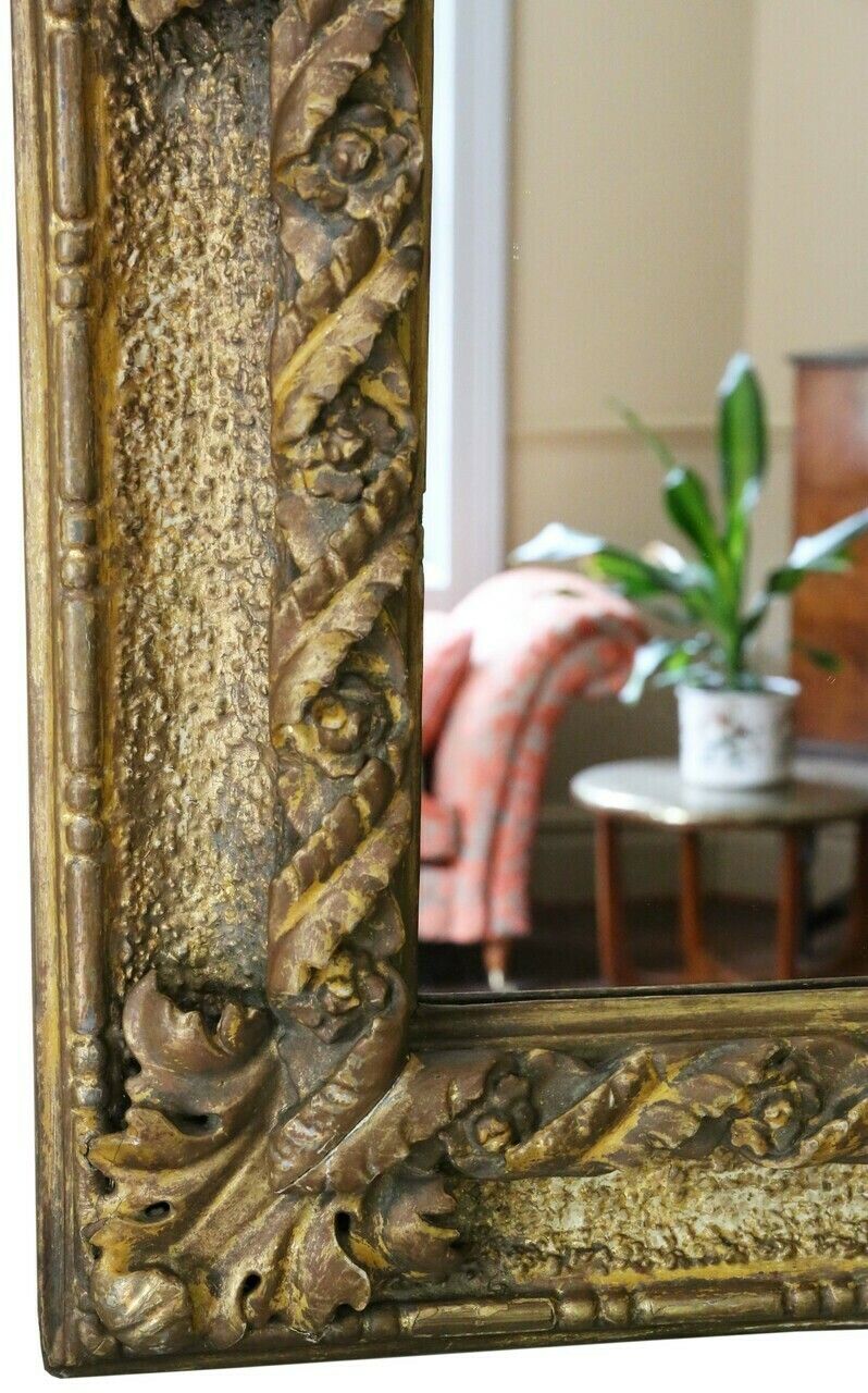 Antique Fine Quality Large Giltwood 19th Century Overmantle Or Wall Mirror photo 2675.0