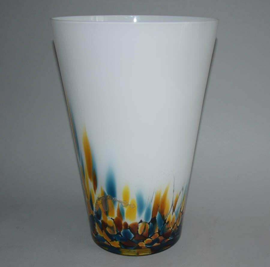 1980s Jozefina Krosno Art Glass Vase, Poland photo for sale