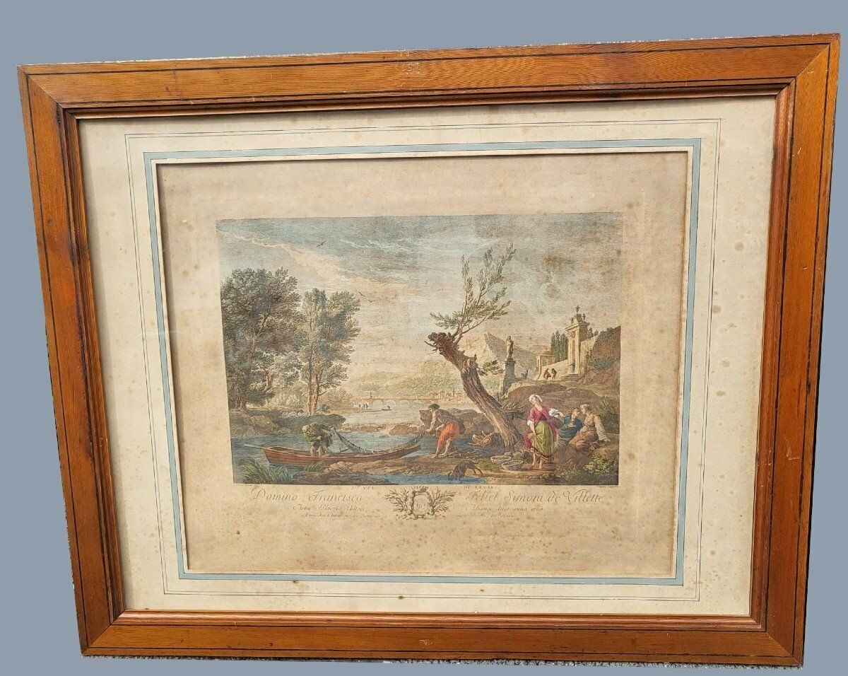 Suite Of 4 Framed Engravings, Fishing, Xixth Century photo for sale