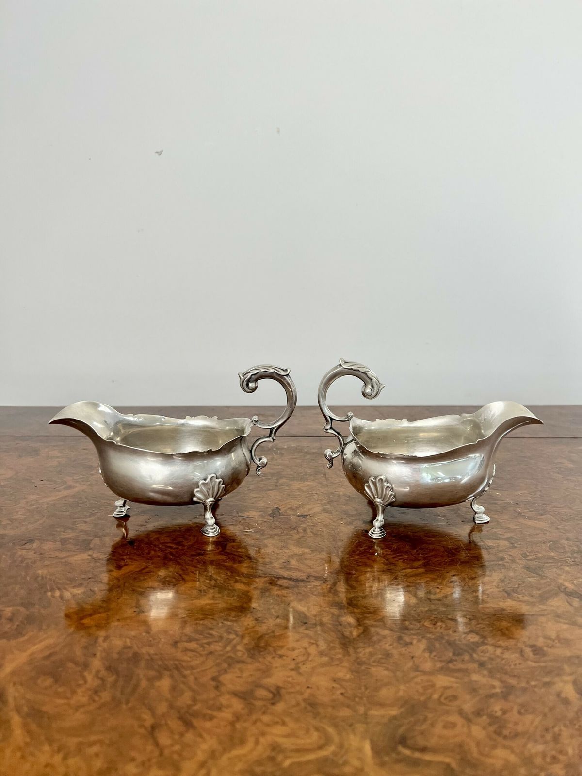 Outstanding Quality Pair Of Antique George III Silver Sauce Boats photo 1185.0