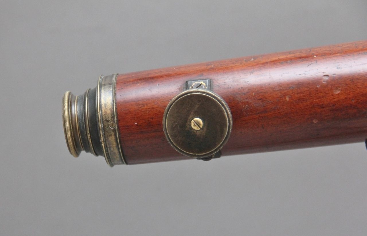 photo for sale 18th Century Mahogany And Brass Telescope By Nairne & Blunt Of London