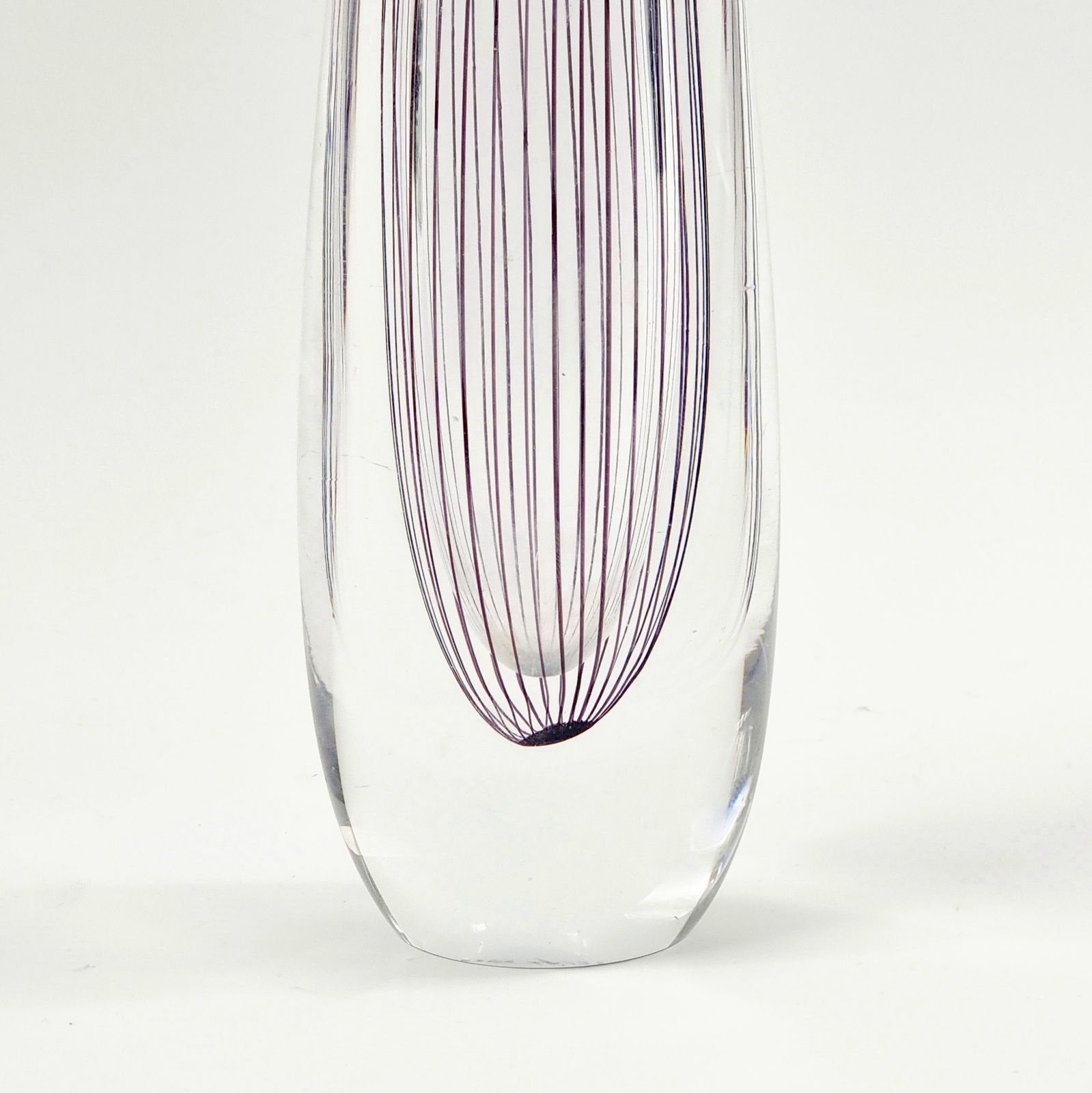 Grote Mid Century Scandinavische Gestreepte Glazen Vaas Van Vicke Lindstrand Voor Kosta, Zweden, Jaren 1950 photo 250.0