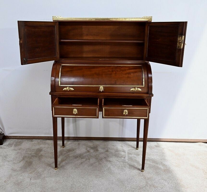 Small Louis XVI Cylinder Desk, Napoleon III Period – Mid 19th Century photo vinterior