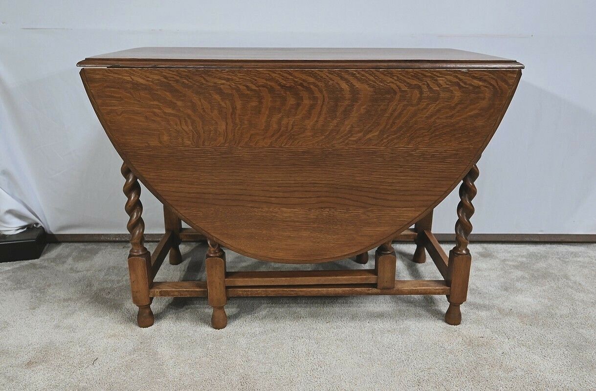 1977.6 Gatelag Table In Solid Oak, England – 1920 photo