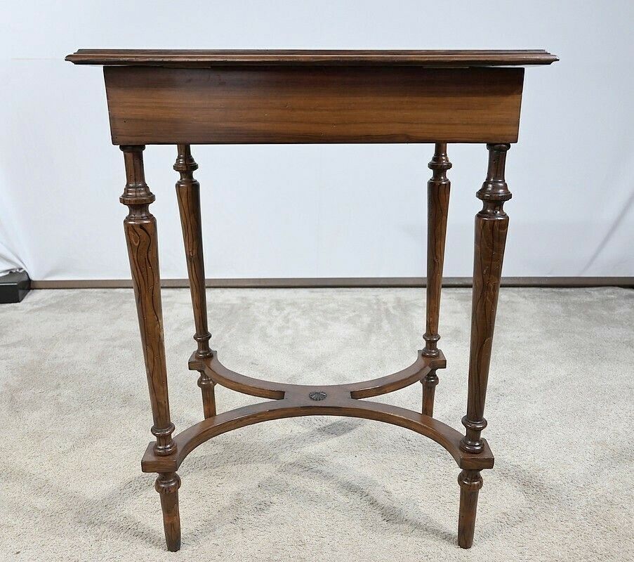 photo vintage Small Marquetry Table, Louis XVI Style, 19th Century