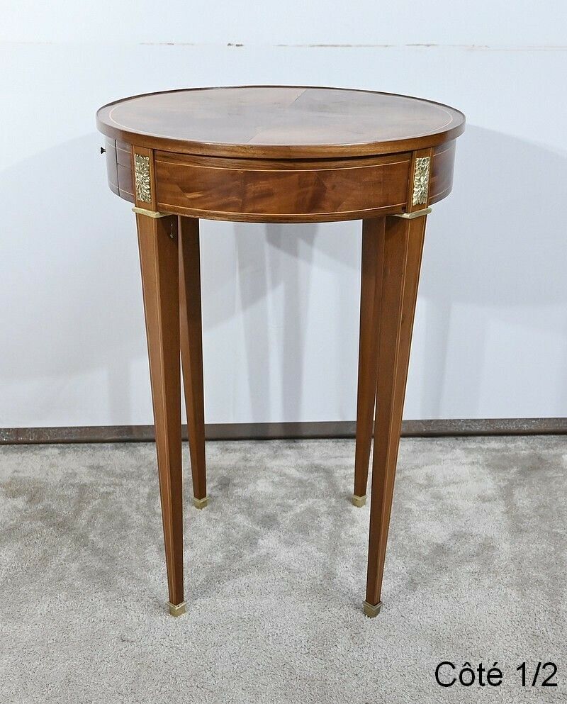 Furniture Pedestal Table In Light Mahogany Louis XVI / Directoire – 19th Century photo