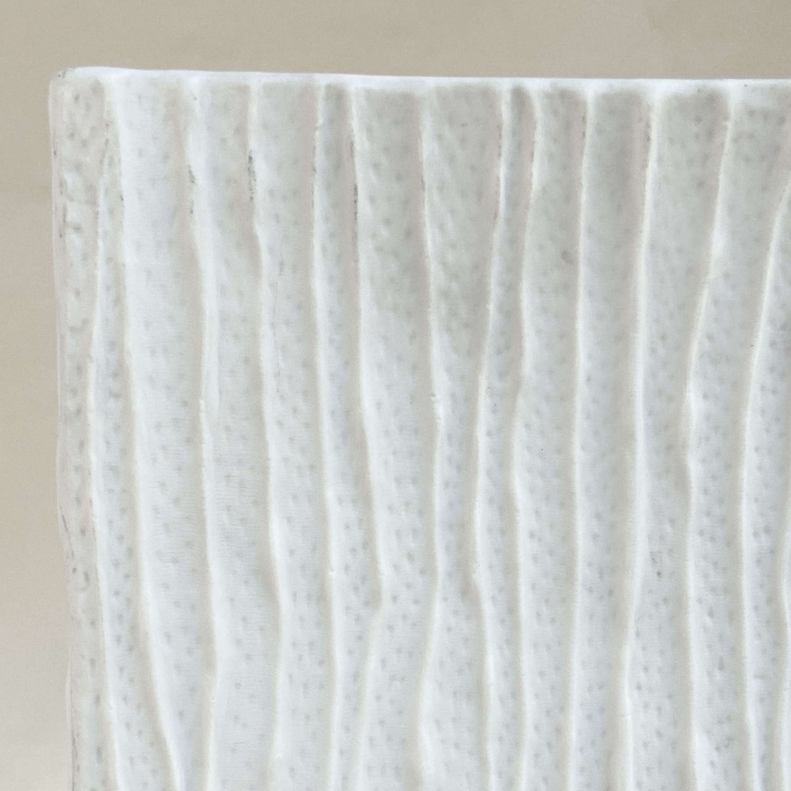Pair Of Large White Square Relief Vases By Hutschenreuther photo for sale