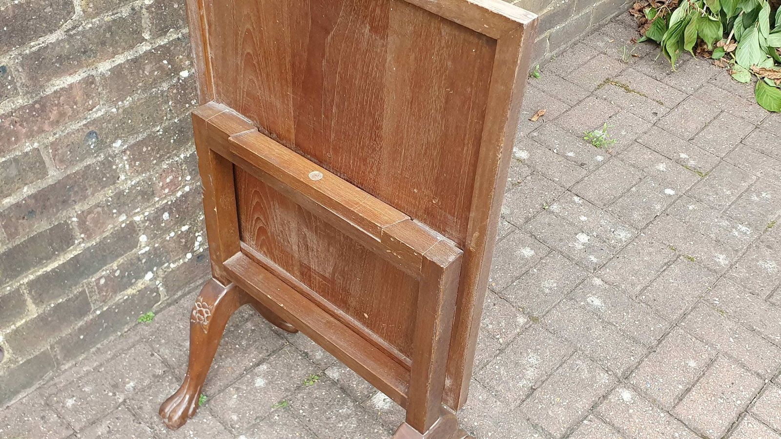 photo furniture Large Vintage Mahogany And Still Life Tapestry Fire Screen