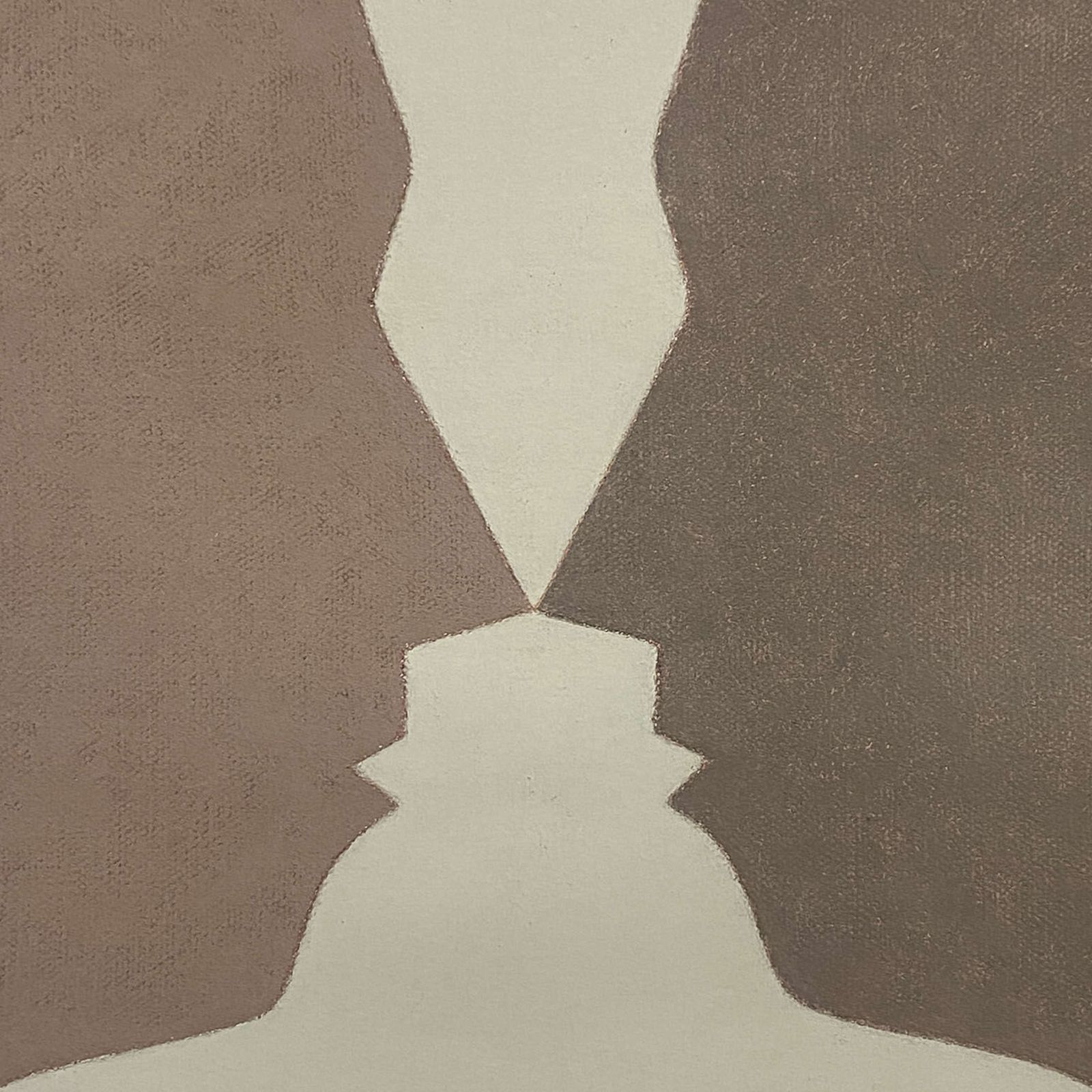 Lithograph Of Two Silhouette Faces By Beate Selzer photo furniture